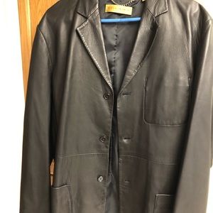 Men’s Donna Karan Signature Leather Blazer